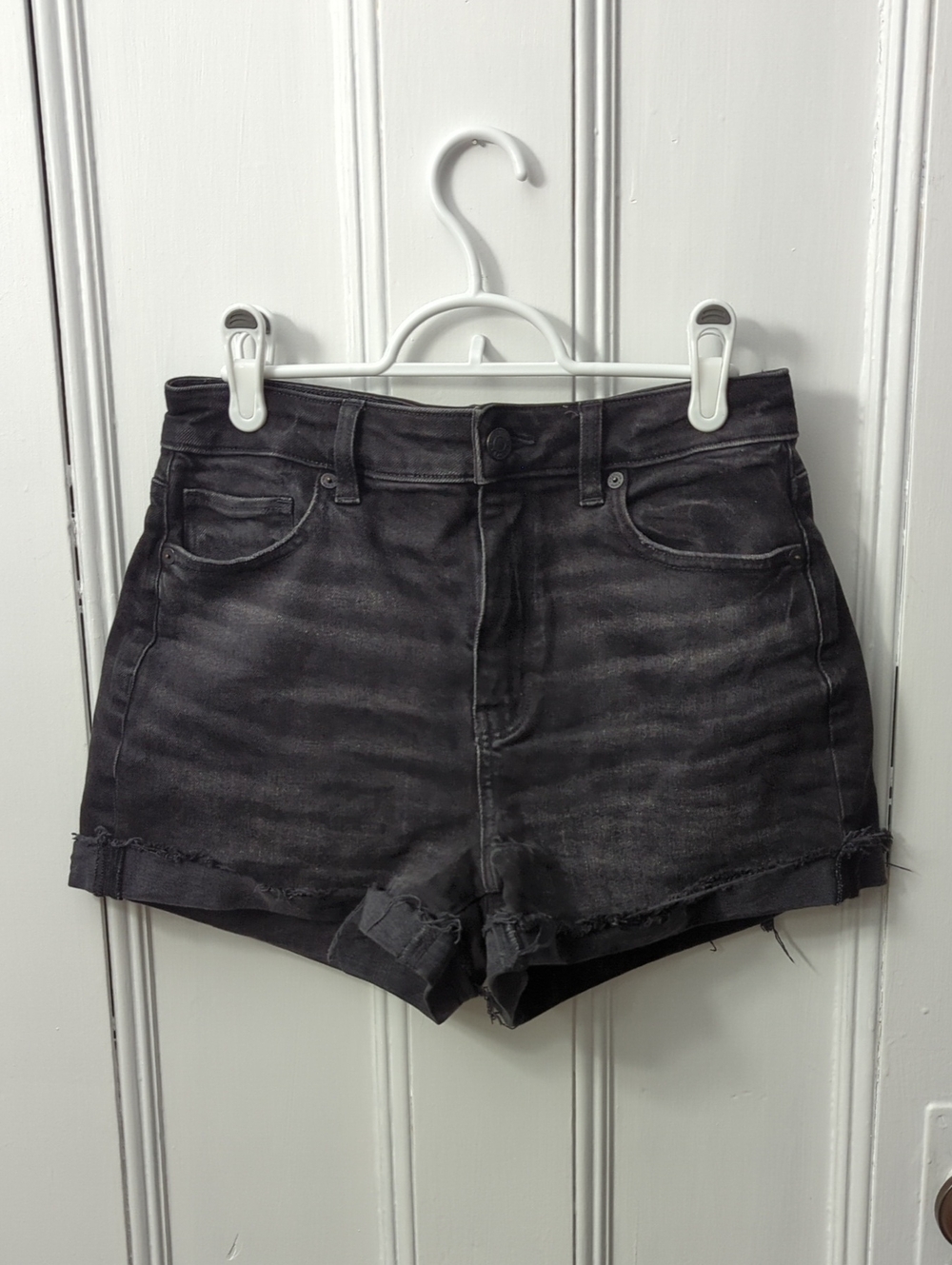 American Eagle Outfitters Black Washed Denim Shorts
